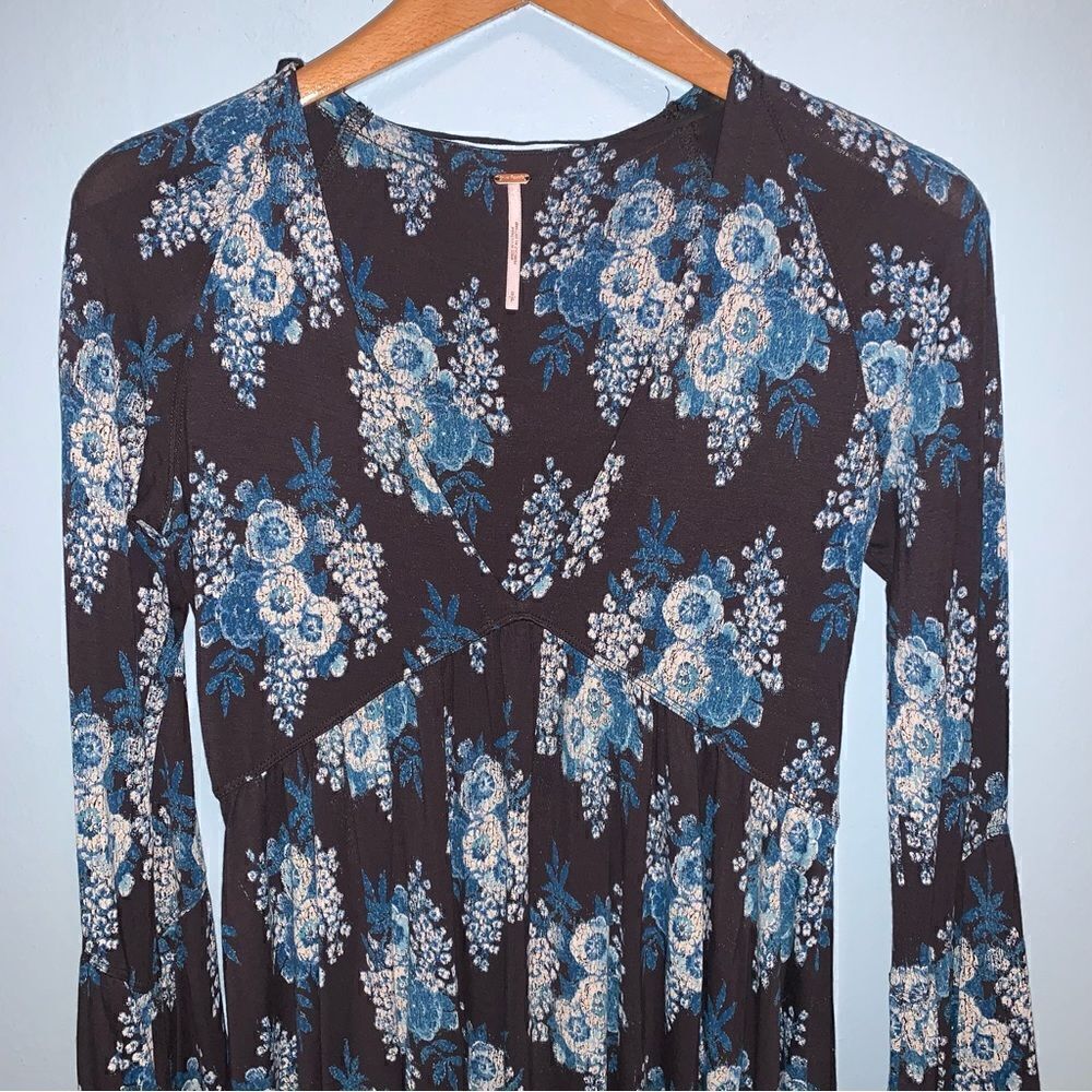 Free People Floral Tunic Size Small - Picture 3 of 5